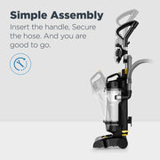 Eureka PowerSpeed Upright Vacuum Cleaner, Lightweight, 2.6L Dust Cup, Pet Turbo Tool, Five Height Settings, Black Yellow