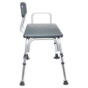 Equate Durable Transfer Bench with Back Rest, Shower Bench, Black