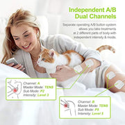 INSMART Portable TENS Unit Muscle Stimulator with 36 Modes, Dual Channel, Rechargeable, LCD Display, Compact Design