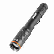 Nebo Columbo 100 Lumen LED Inspection Pen-Sized Flashlight, Waterproof Anodized Aluminum Body, 3 Light Modes, 4x Adjustable Zoom, Steel Pocket Clip, AAA Battery