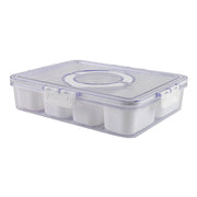 Cook With Color WASNASL6E 8-Compartment Snackle Box, Charcuterie and Snack Container, Divided Serving Tray, White