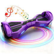 Tcdjtc Off Road Hoverboards with Bluetooth Self Balancing Scooter with LED Lights, 6.5