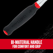 Craftsman V-Series 1/2 in Drive Comfort Grip Flex Head Ratchet, 96-Tooth, 180 Degree Articulating, CMMT86335V