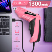 JENABOM Electric Screwdriver Cordless Power Drill Set, 3 Nm Torque, Rotatable Head with LED Light, Pink, 47-Piece Kit, TY-0101