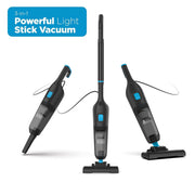BLACK+DECKER PowerSeries Flex 3-in-1 Stick Vacuum, 600W Motor, Lightweight, 21-Foot Cord, 500ml Dustbin, Black