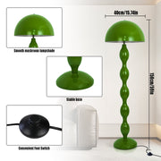 Elinkume Mushroom Floor Lamp, Modern Design, Green, 59 in Height, Integrated Dimmable LED, Foot Step Switch, LDD-MGD001GR
