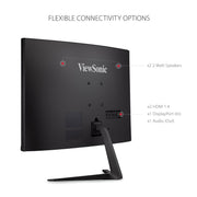 ViewSonic VX3218-PC-MHD 32-Inch Curved Gaming Monitor, Full HD 1080p, 180Hz Refresh Rate, 1ms Response Time, AMD FreeSync Premium, HDMI and DisplayPort