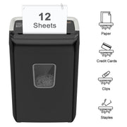 Bonsaii 12-Sheet Cross Cut Paper Shredder with 5.4-Gallon Wastebasket, Level P-4 Security, Corded Electric, C279-A