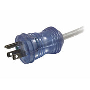 C2G 10ft 16 AWG Hospital Grade Power Cord, NEMA 5-15P to IEC320 C13R, Gray with Clear Connectors, 48048