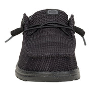 HEYDUDE Wally Stretch Sox Men's Loafers, Breathable Knit, Memory Foam Insole, Black, Size 8M, 41898-060