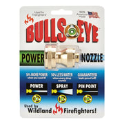 Bullseye Brass 4-Pattern Adjustable High-Pressure Fireman's Hose Nozzle, 1.25 Inch, 810C