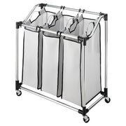 Whitmor Chrome Laundry Sorter with Foam Mesh Bags