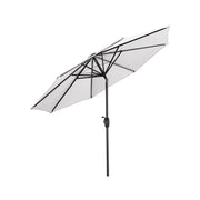 Westin Outdoor 9 Ft Patio Market Umbrella, Crank Lift, Manual Tilt, White Polyester Canopy, Steel Frame, WNOR-9806092
