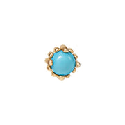 Jacmel Jewelry FN400063QTL.WM 14K Yellow Gold 22G Faux Turquoise Nose Stud