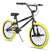 Joystar BIKE052ye-20 Brockway Kids BMX Bike, 20 Inch Wheel Diameter, for Boys and Girls, Yellow
