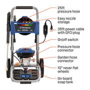 Westinghouse WPX2700e 2700-PSI, 1.76-GPM Electric Pressure Washer with 5 Nozzles & Soap Tank