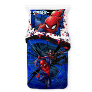 Marvel Spiderman Blue 2 Piece Twin Bed Set w/ Sham, 100% Microfiber