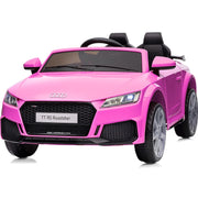 Outfunny OF-AUDI 6V Electric Car for Kids, Licensed Audi 6V Ride on Toy Car for Toddlers with Remote, Bluetooth, Pink