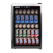 Frigidaire EFMIS155 20.5-in W 128 -Can Capacity Stainless Freestanding Indoor Beverage Refrigerator with Glass Door