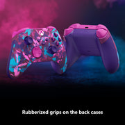 Microsoft Xbox Wireless Controller Heart Breaker Special Edition, Vibrant Pink Purple Blue Design, Textured Triggers, Rubberized Grips, Bluetooth, Share Button, EP2-29567
