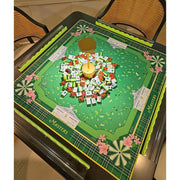 Golf Master American Mahjong Set, 160 Four-Layer Acrylic Tiles, Two-Tone Design, Storage Bag Included