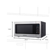 EMG East 4489 Countertop Microwave Oven with Smart Sensor Black Interior Stainless Steel