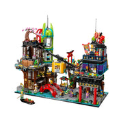 LEGO NINJAGO City Markets Building Set, Modular City Expansion with 21 Minifigures, Detailed Shops and Apartments, Collectible Display, 71799