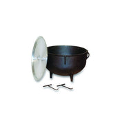 King Kooker Pre-Seasoned 10-Gallon Cast Iron Jambalaya Pot with Feet and Lifting Hooks