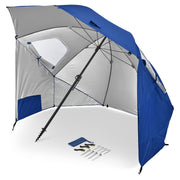 Sport-Brella Premiere XL Sun Shelter Umbrella, 9-Foot Canopy, UPF 50+ Protection, Heavy-Duty Steel Frame, Blue, 250115