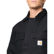 Carhartt C003 Loose-Fit Firm Duck Insulated Traditional Coat for Men - Black - 2XLT