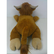 Ready To Hug Jumbo Highland Cow Plush Toy, 40-Inch, Ultra-Soft Shaggy Fur, Brown