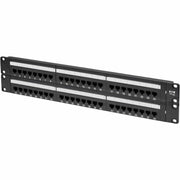Tripp Lite 48-Port Cat6 Ethernet Patch Panel, 110 Punch Down, RJ45, 2U Rackmount, Black, N252-048