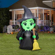 Gemmy Industries Wicked Witch Elphaba Halloween Inflatable Yard Decoration, Green, 59.84 x 27.16 x 21.25 in, 3.26 lb