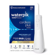 Waterpik Cordless Plus 5000 Water Flosser, Rechargeable, 2 Pressure Settings, 3 Specialized Tips, Easy Spin 360-Degree Rotation, Waterproof, Black, WF-26W012