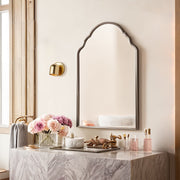 Lily Interiors Small Dome LED Wall Sconce, Polished Gold Brass, Integrated 420 Lumens, Damp Rated, LBJ-WL-DOLEMAN-01-G