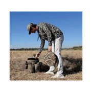 MOJO Outdoors Dove Hunting Bucket with Padded Swivel Seat, Mossy Oak SGB Camo, Durable 600D Material, Multiple Mesh Pockets, Dry Storage, Carry Strap, HW2553