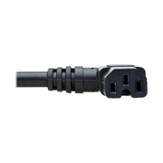 Tripp Lite Heavy-Duty Power Cord, 8 ft, 15A, 14 AWG, NEMA 5-15P to Right-Angle IEC-320-C15, Black, P019-008-C15RA