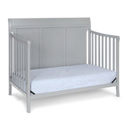 Suite Bebe Shailee 4-in-1 Convertible Crib, Classic White Wood Frame, Adjustable Mattress Heights, 54 in
