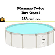 Round Overlap Pool Liner Size: 18'