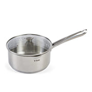 T-fal H8532464 Cook and Strain Stainless Steel Saucepan with Lid, 3 Quart