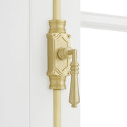 ROMLAIN BRASS DOOR CREMONE BOLT - LEFT HAND - SATIN BRASS