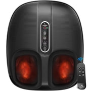 Cupilo Shiatsu Foot Massager with Heat, 5 Deep Kneading Therapy Levels, Adjustable Intensity, Remote Control, Fits Feet up to Size 13