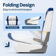 SPECSTAR Folding High Back Boat Seats 2 Pack, Waterproof Marine-Grade Vinyl, Aluminum Frame, Blue