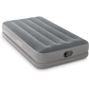 Intex 64112E Dura-Beam Standard Series Prestige Mid-Rise Airbed with Fastfill USB Powered Internal Air Pump, Twin Grey