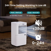 CONCETTA AS-CSJ72XK 30 Pint Dehumidifier for Basement and Large Rooms, 70 oz Water Tank, with Pump