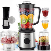 Casualife Countertop Blender Food Processor Combo, Silver
