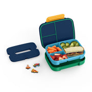 Ello Benni Kids Bento Lunch Box with Carry Handle & Ice Pack, Green