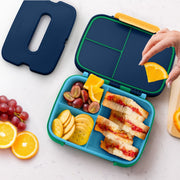 Ello Benni Kids Bento Lunch Box with Carry Handle & Ice Pack, Green