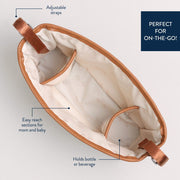 Itzy Ritzy Adjustable Stroller Caddy Organizer Bag with Front Zippered Pocket, 2 Interior Bottle Pockets, Adjustable Straps, Coffee and Cream CAD6001