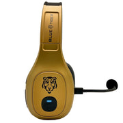 Blue Tiger Storm Gold Edition Wireless Bluetooth Headset, Over Ear, Noise Cancelling Mic, Dual-Device Bluetooth 5.0, 30 Hours Talk Time, 100 Ft Range